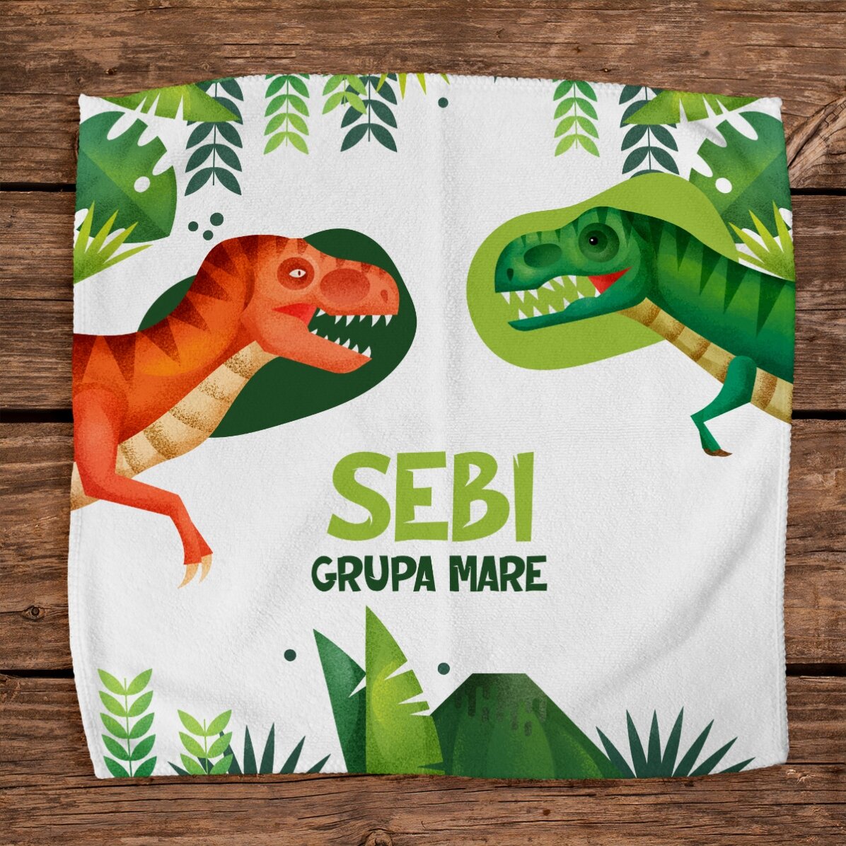 Prosop personalizat cu text - Dinozaur T-Rex